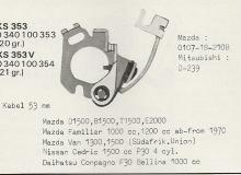 Igtinion contact set Mazda 1500 1000 Nissan Cedric 1500 0107-18-210B