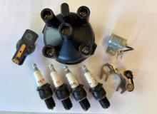 Datsun Nissan J15 Ignition cap, rotor, condenser, contact point, spark plugs