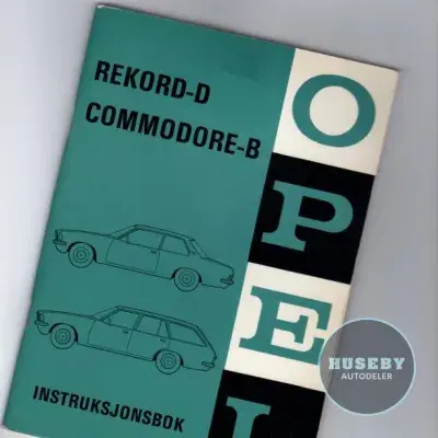 Manual (norwegian) Opel Rekord D Commodore B som ny
