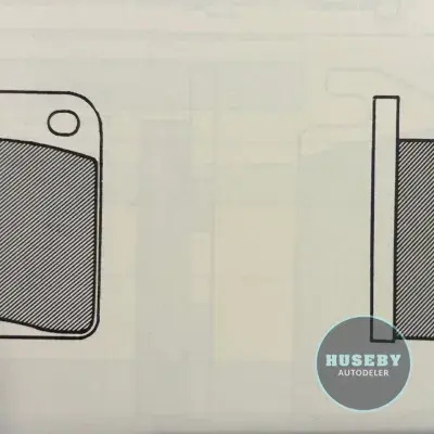 Brake pad front Honda N600 1969 41060A9999A, 45221-568-670, 64932557, GDB115, 114, FDB38