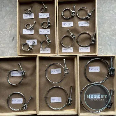 Double Wire Screw Hose Clamp - 53,5-60 mm - Zinc Plated Steel